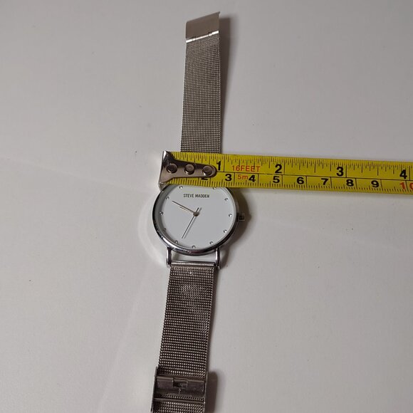 Silver Tone Steve Madden Watch With White Dial - Picture 14 of 14